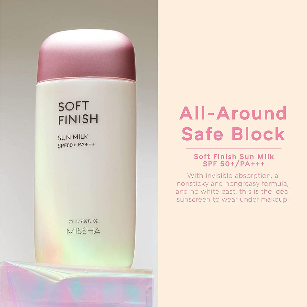 [MISSHA] ALL AROUND SAFE BLOCK SOFT FINISH SUN MILK 70ML