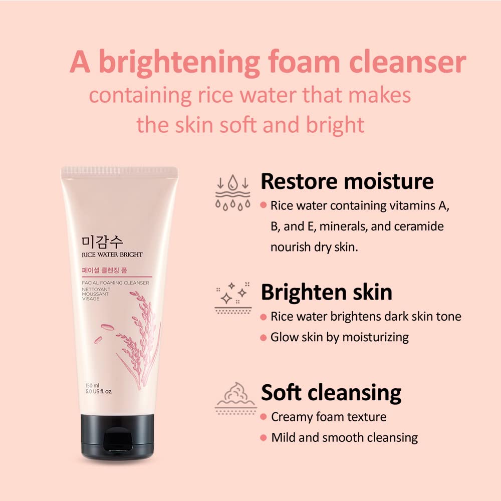 [THE FACE SHOP] Rice Water Bright Foaming Cleanser